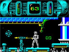 In game image of Trantor the Last Stormtrooper on the Sinclair ZX Spectrum.