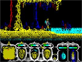 In game image of Viaje Al Centro De La Tierra on the Sinclair ZX Spectrum.