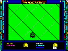 In game image of Vindicators on the Sinclair ZX Spectrum.