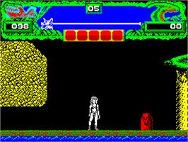 In game image of Vixen on the Sinclair ZX Spectrum.