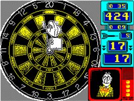 In game image of Wacky Darts on the Sinclair ZX Spectrum.