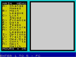 In game image of We Are the Champions on the Sinclair ZX Spectrum.
