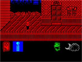 In game image of Werewolves of London on the Sinclair ZX Spectrum.