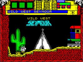 In game image of Wild West Seymour on the Sinclair ZX Spectrum.