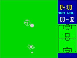 In game image of World Championship Soccer on the Sinclair ZX Spectrum.