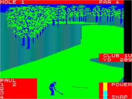 In game image of World Class Leader Board on the Sinclair ZX Spectrum.