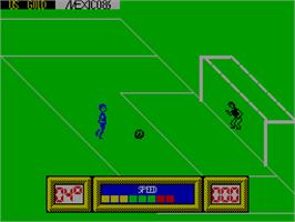 In game image of World Cup Carnival on the Sinclair ZX Spectrum.