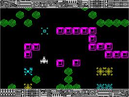In game image of Xcel on the Sinclair ZX Spectrum.