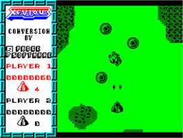 In game image of Xevious on the Sinclair ZX Spectrum.