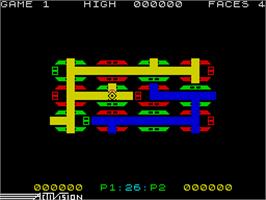 In game image of Zenji on the Sinclair ZX Spectrum.
