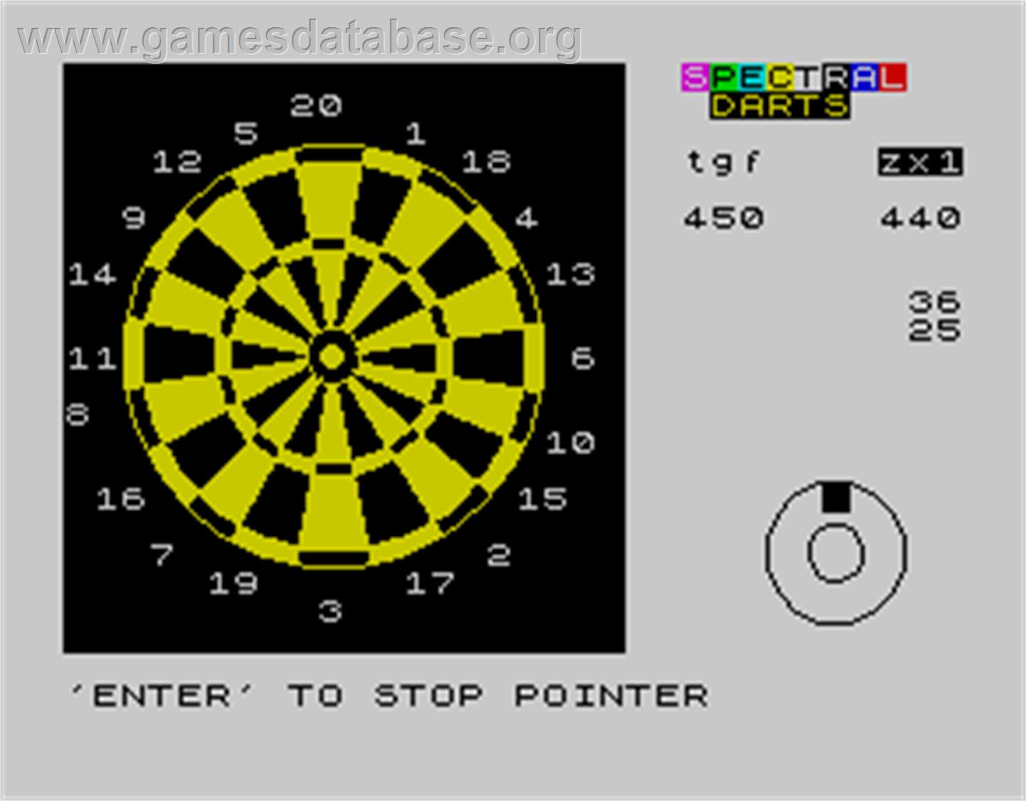 180! Pub Darts - Sinclair ZX Spectrum - Artwork - In Game