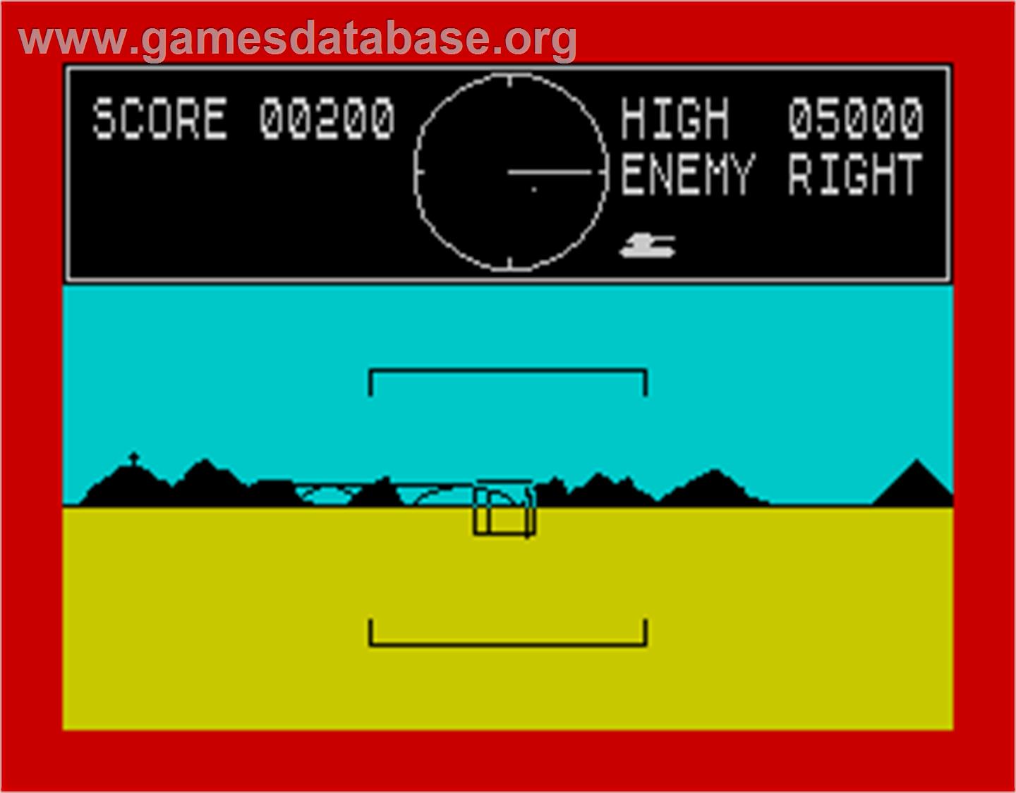 3D Tank Duel - Sinclair ZX Spectrum - Artwork - In Game
