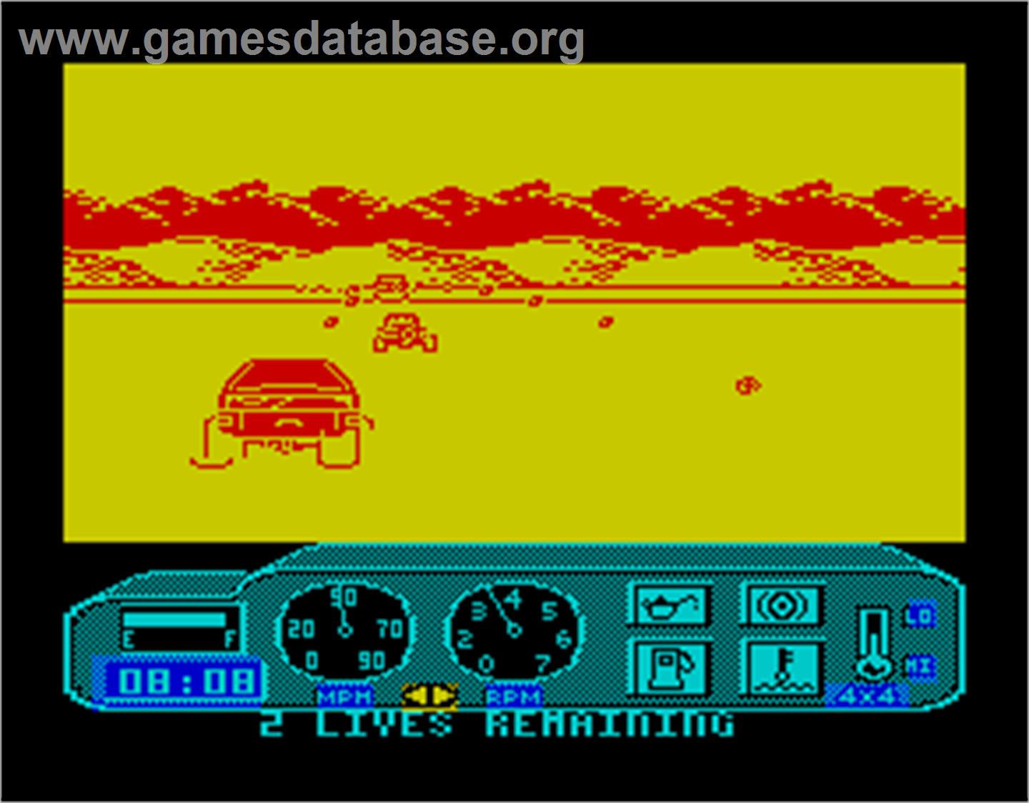 4x4 Off-Road Racing - Sinclair ZX Spectrum - Artwork - In Game