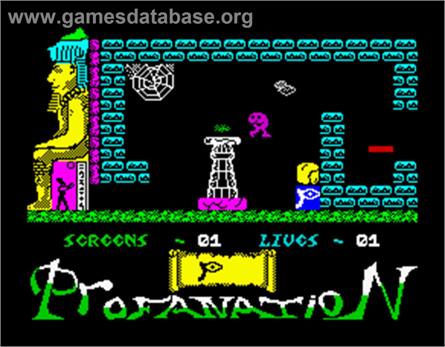 Abu Simbel Profanation - Sinclair ZX Spectrum - Artwork - In Game
