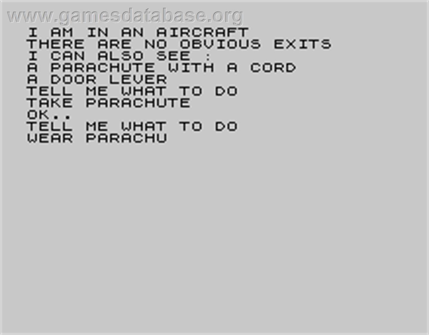 Adventure D: Espionage Island - Sinclair ZX Spectrum - Artwork - In Game