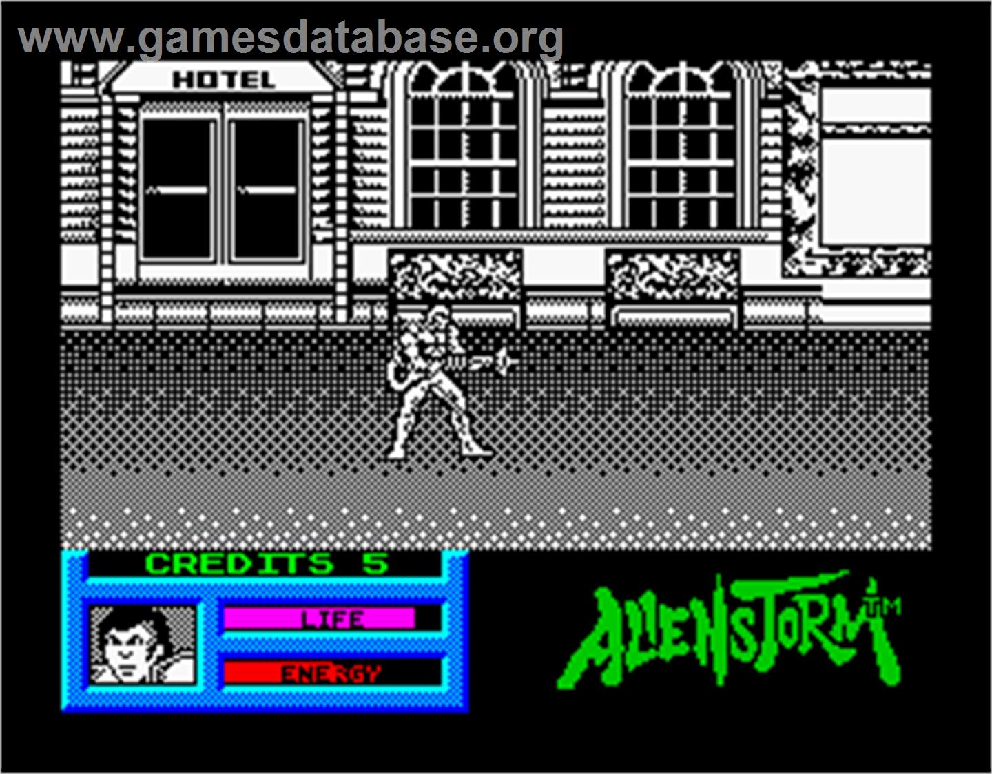 Alien Storm - Sinclair ZX Spectrum - Artwork - In Game