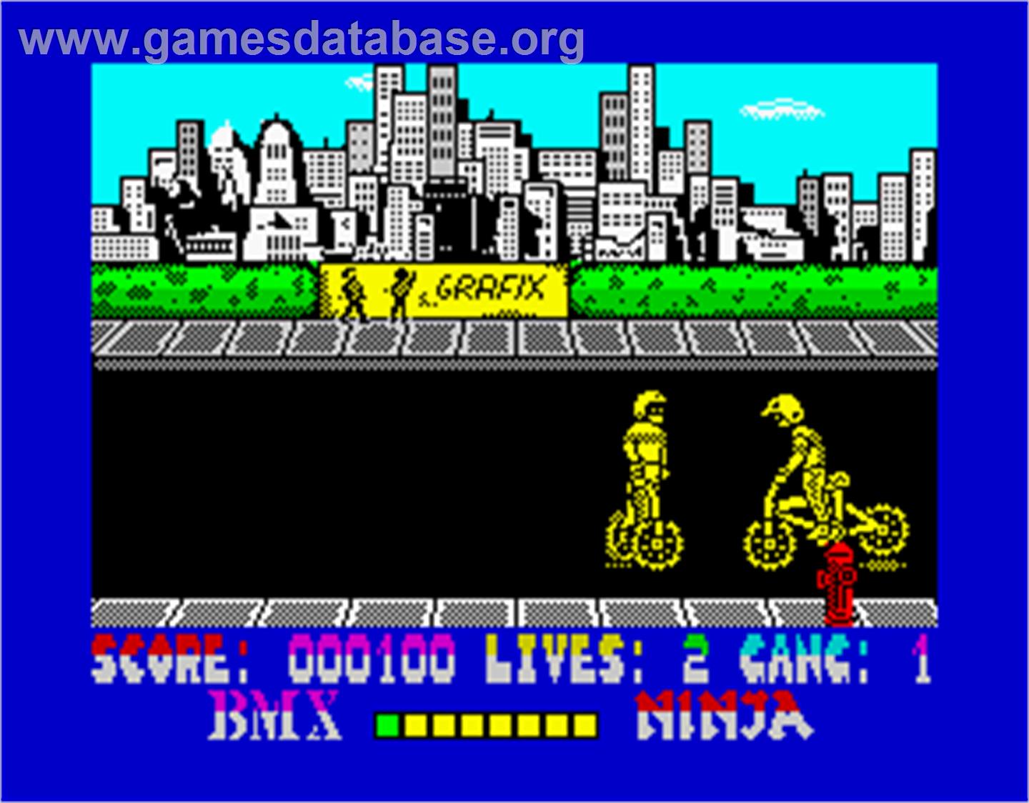 BMX Ninja - Sinclair ZX Spectrum - Artwork - In Game