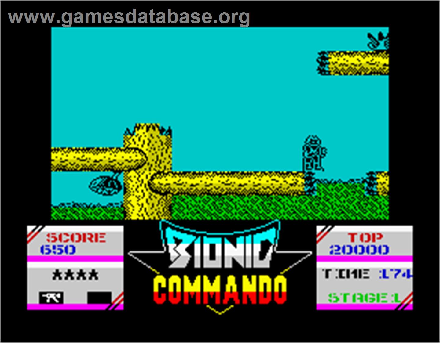 Bionic Commando - Sinclair ZX Spectrum - Artwork - In Game