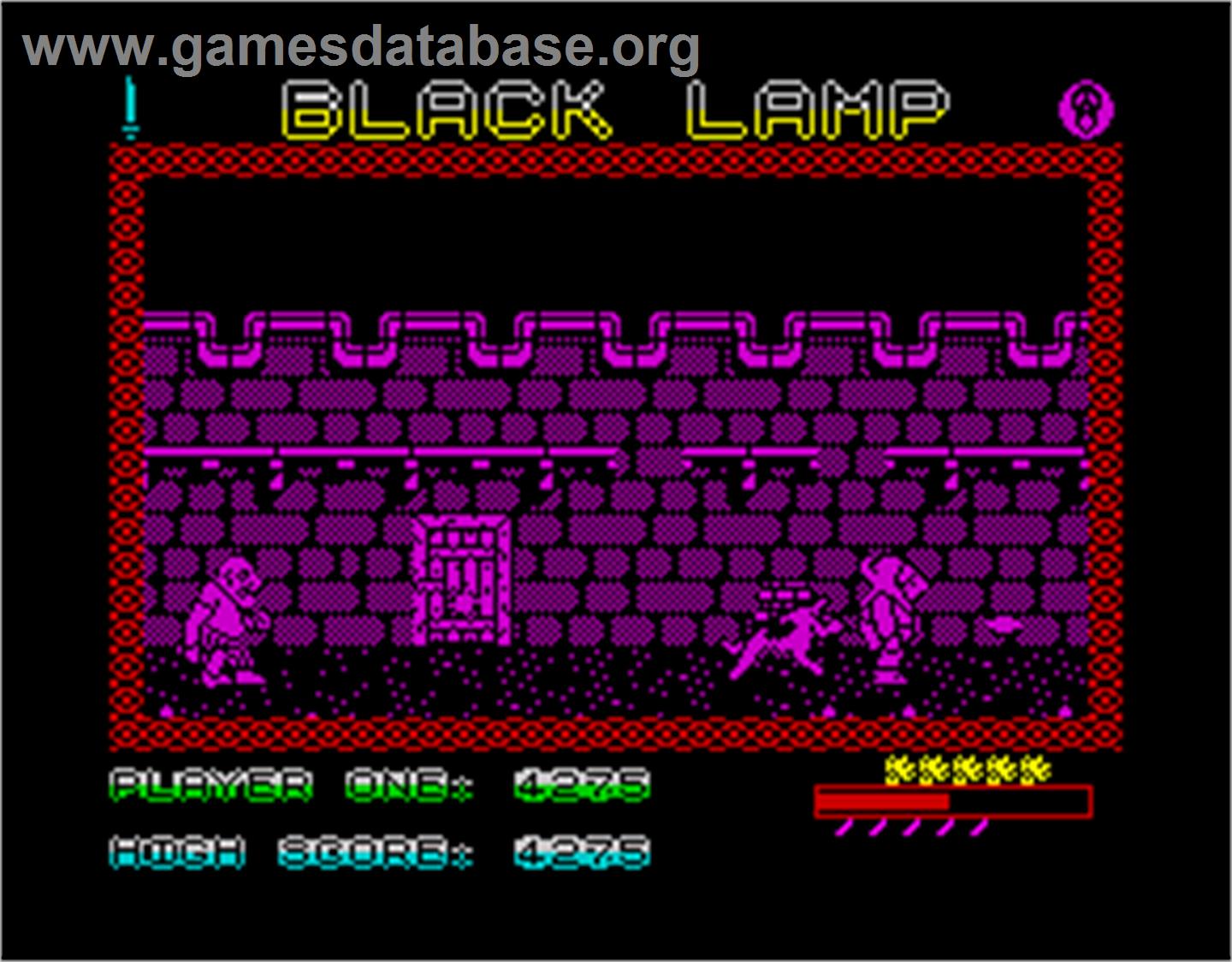 Black Lamp - Sinclair ZX Spectrum - Artwork - In Game
