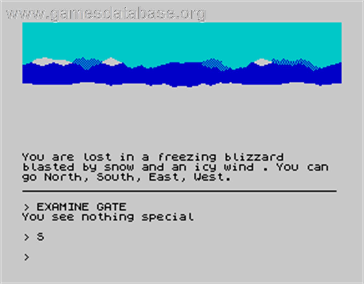 Blizzard Pass - Sinclair ZX Spectrum - Artwork - In Game