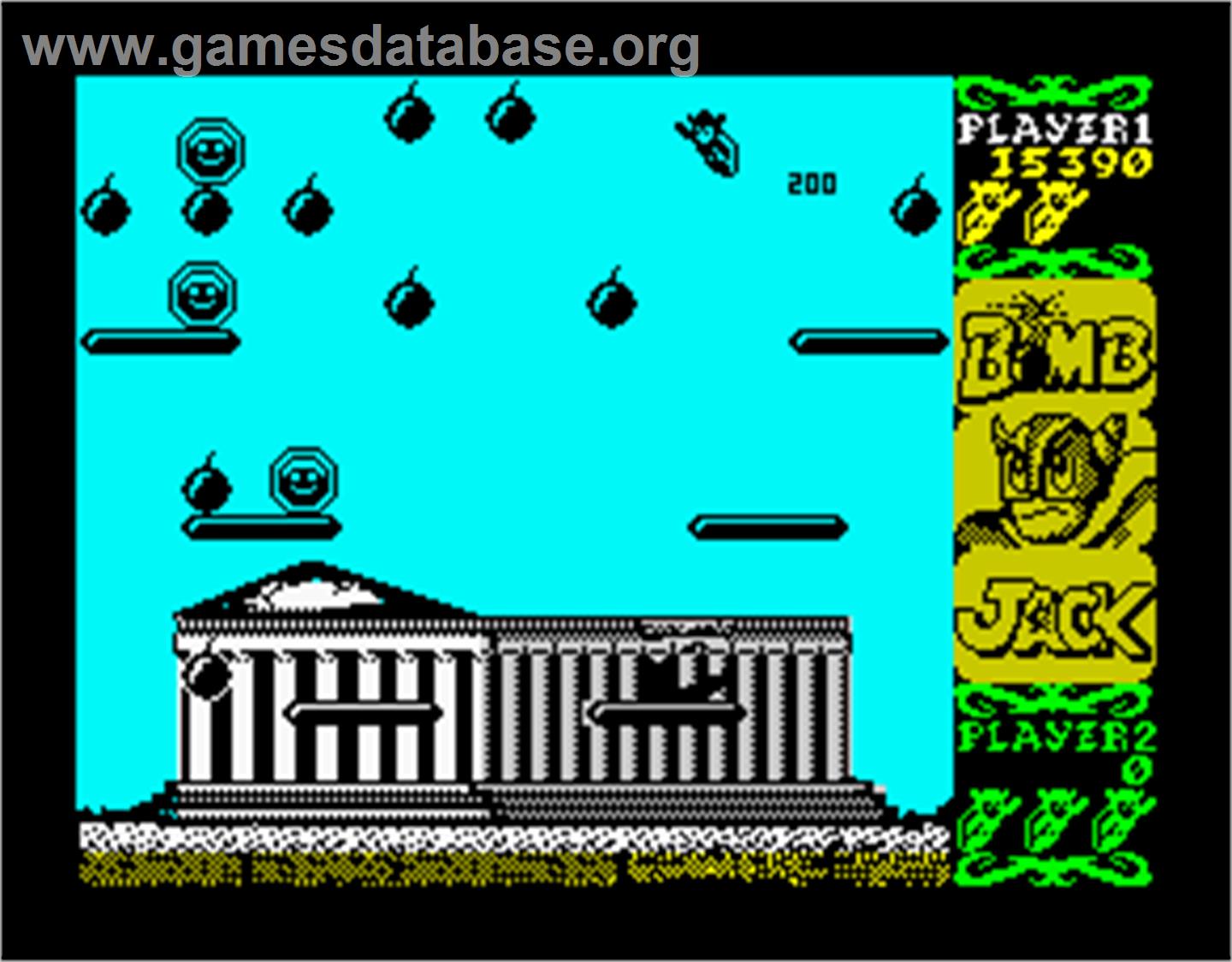 Bomb Jack - Sinclair ZX Spectrum - Artwork - In Game