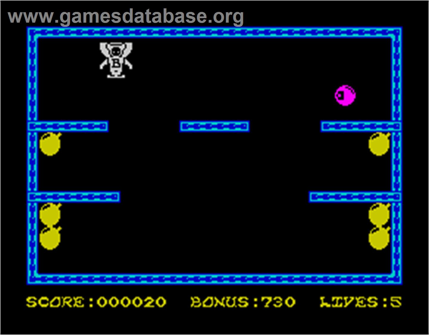 Bomber Bob In Pentagon Capers - Sinclair ZX Spectrum - Artwork - In Game