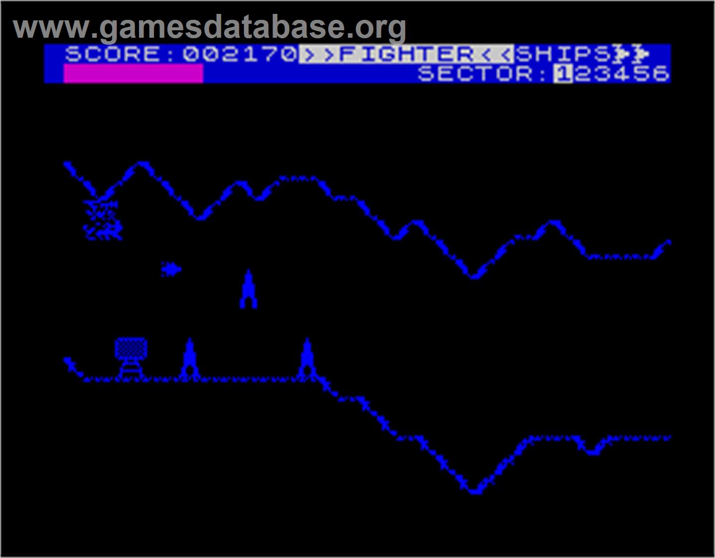Cavern Fighter - Sinclair ZX Spectrum - Artwork - In Game