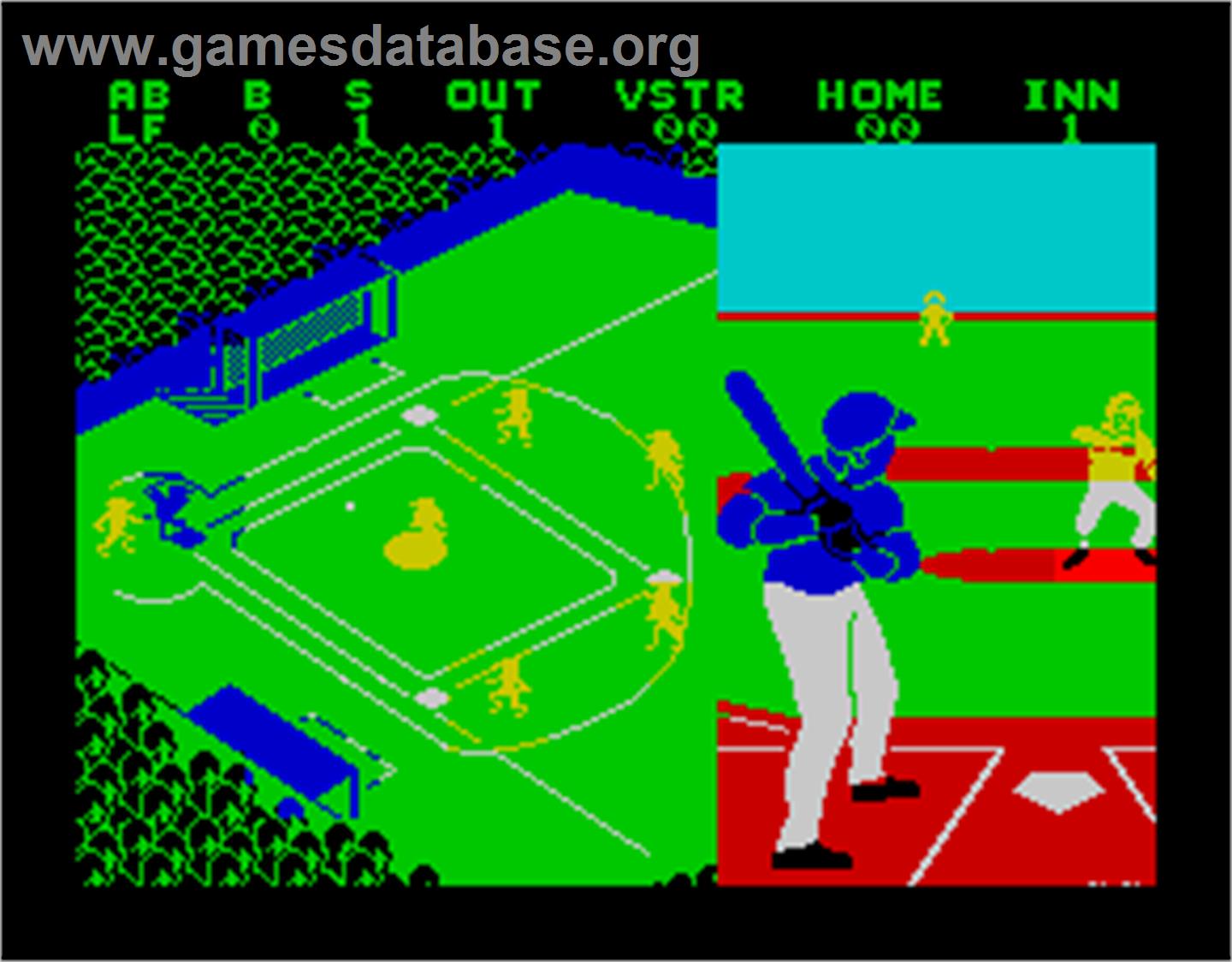 Championship Baseball - Sinclair ZX Spectrum - Artwork - In Game