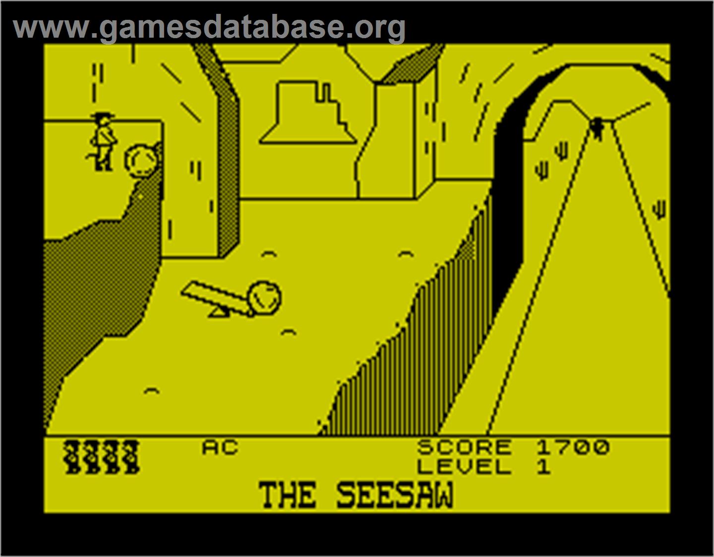 Cliff Hanger - Sinclair ZX Spectrum - Artwork - In Game