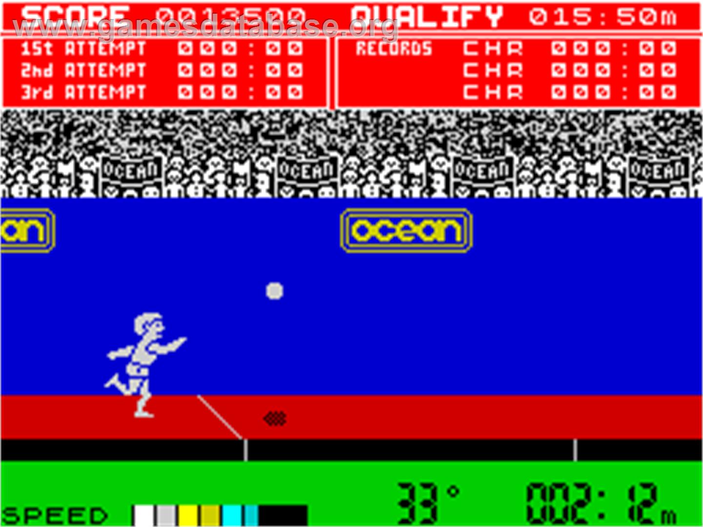 Daley Thompson's Decathlon - Sinclair ZX Spectrum - Artwork - In Game
