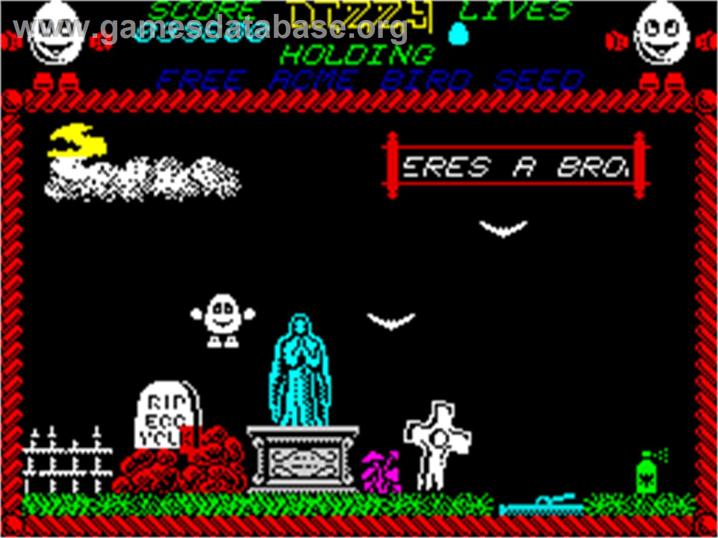 Dizzy: Prince of the Yolkfolk - Sinclair ZX Spectrum - Artwork - In Game