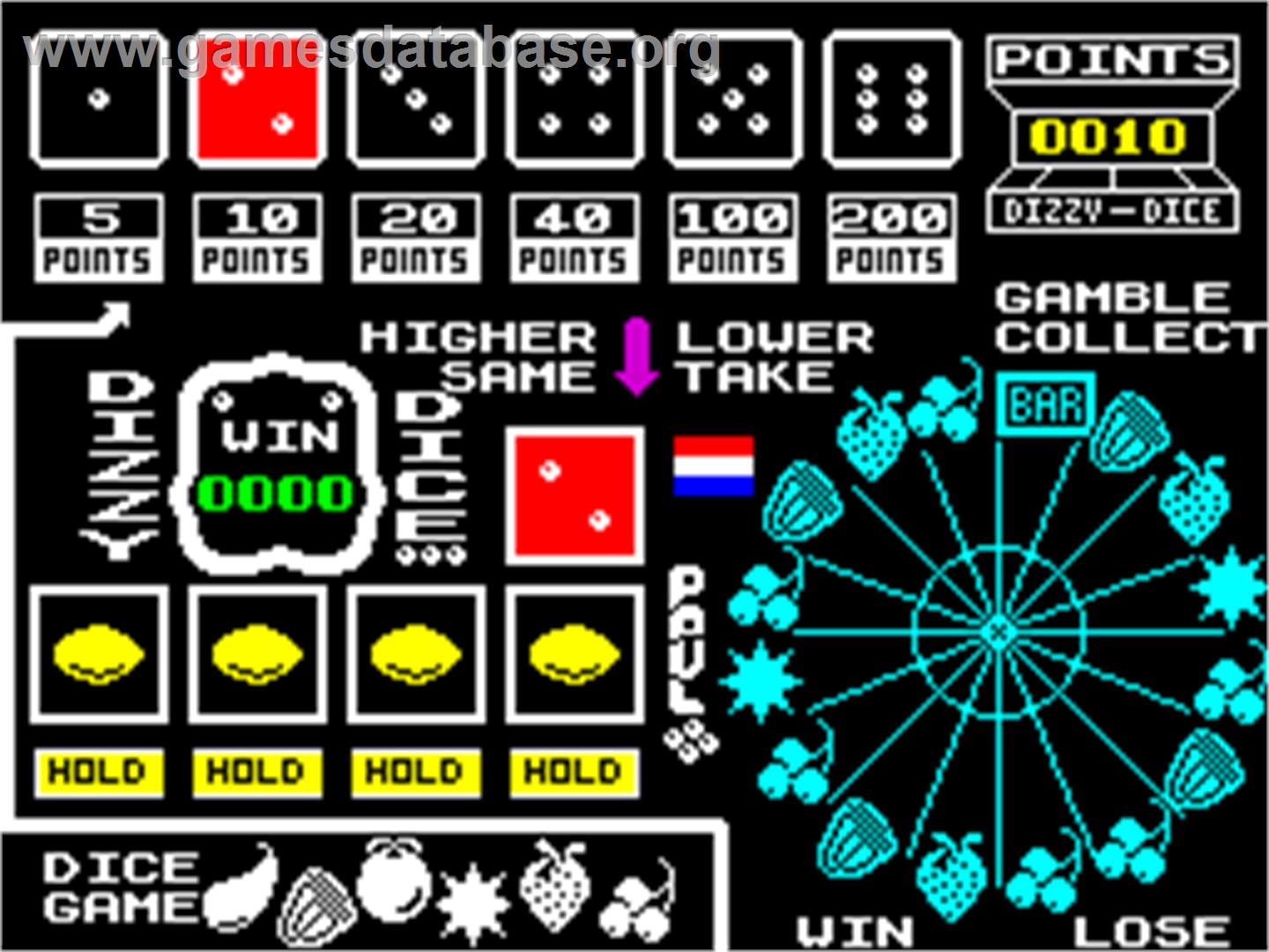 Dizzy Dice - Sinclair ZX Spectrum - Artwork - In Game