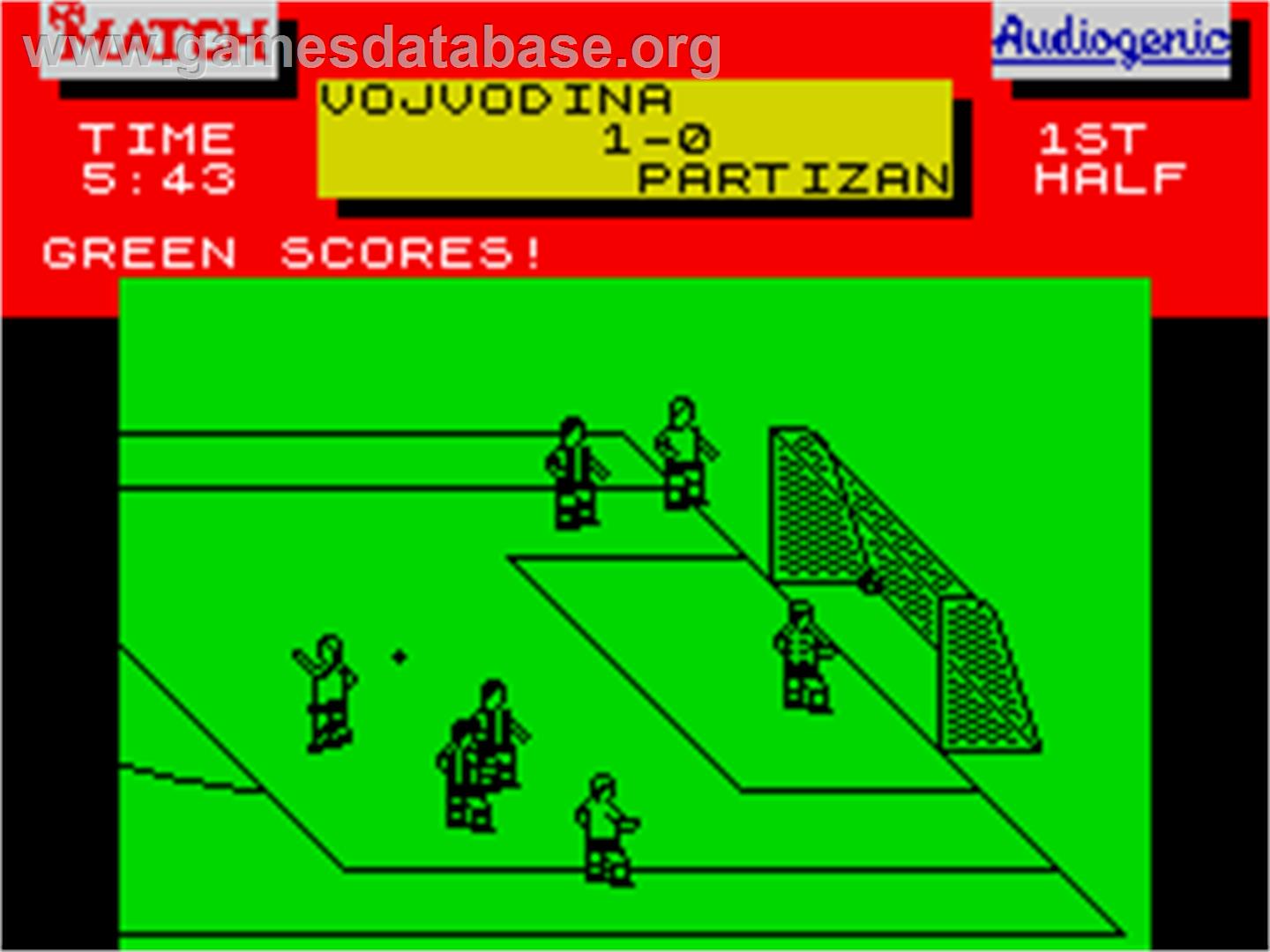 Emlyn Hughes International Soccer - Sinclair ZX Spectrum - Artwork - In Game