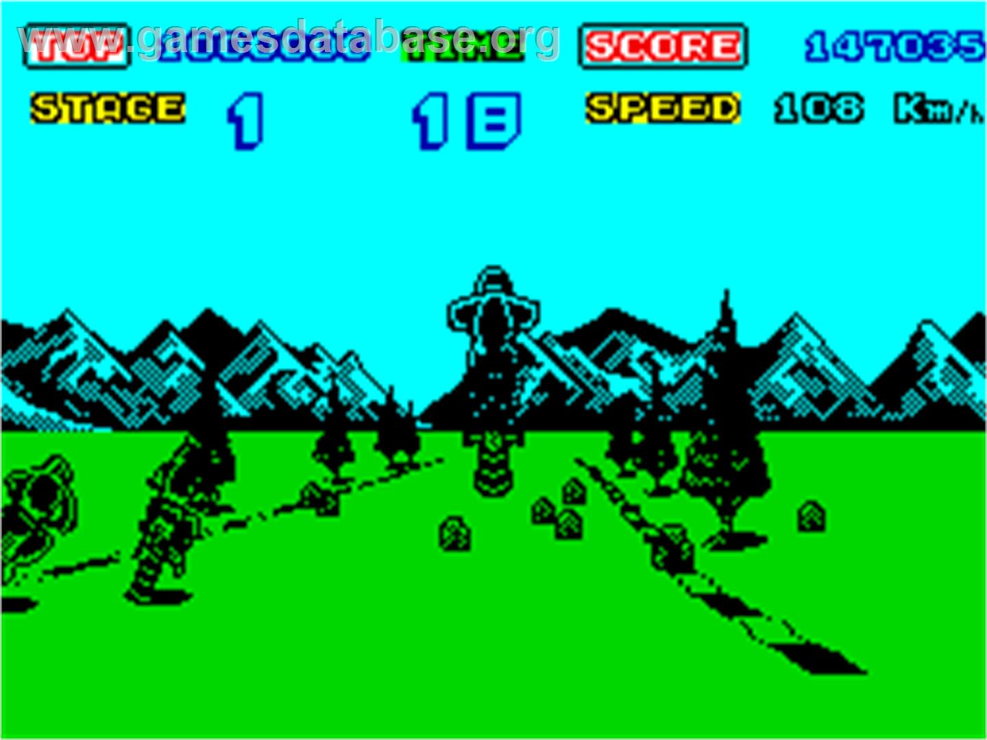 Enduro Racer - Sinclair ZX Spectrum - Artwork - In Game