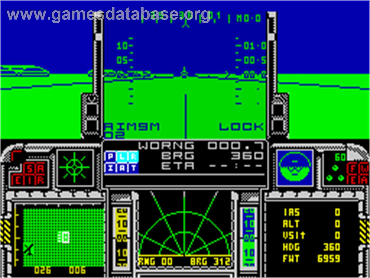 F-16 Combat Pilot - Sinclair ZX Spectrum - Artwork - In Game