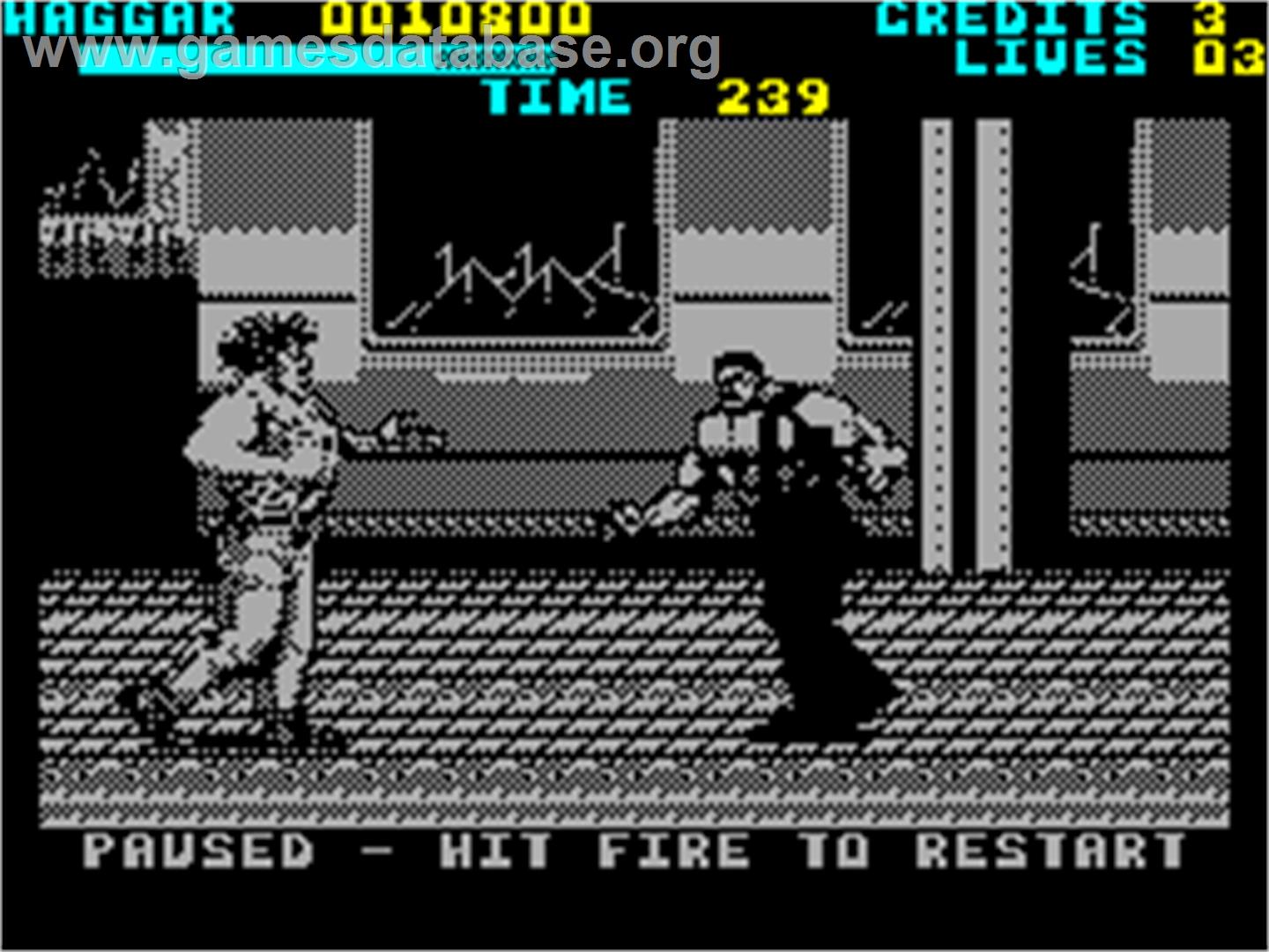 Final Fight - Sinclair ZX Spectrum - Artwork - In Game