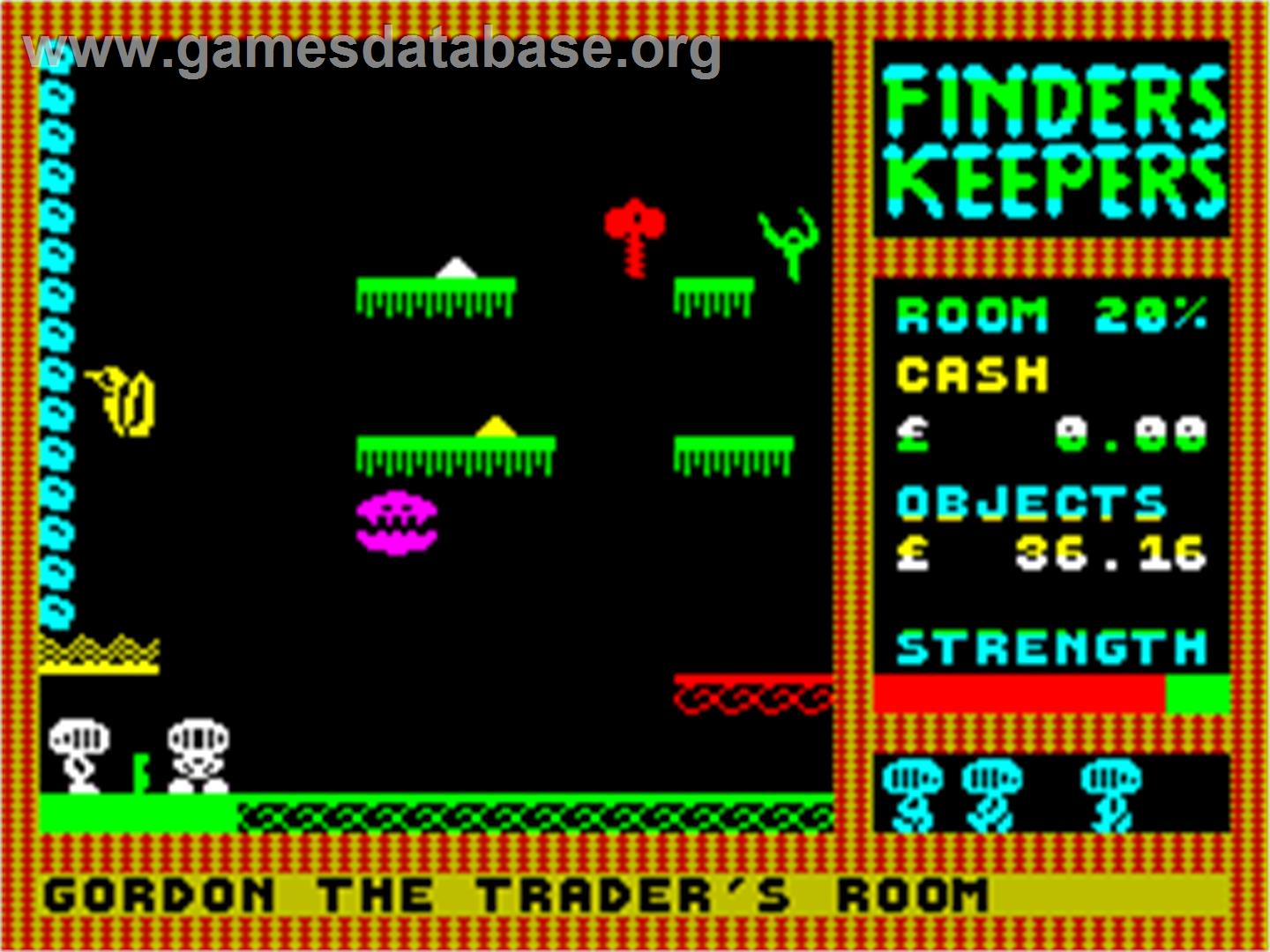 Finders Keepers - Sinclair ZX Spectrum - Artwork - In Game