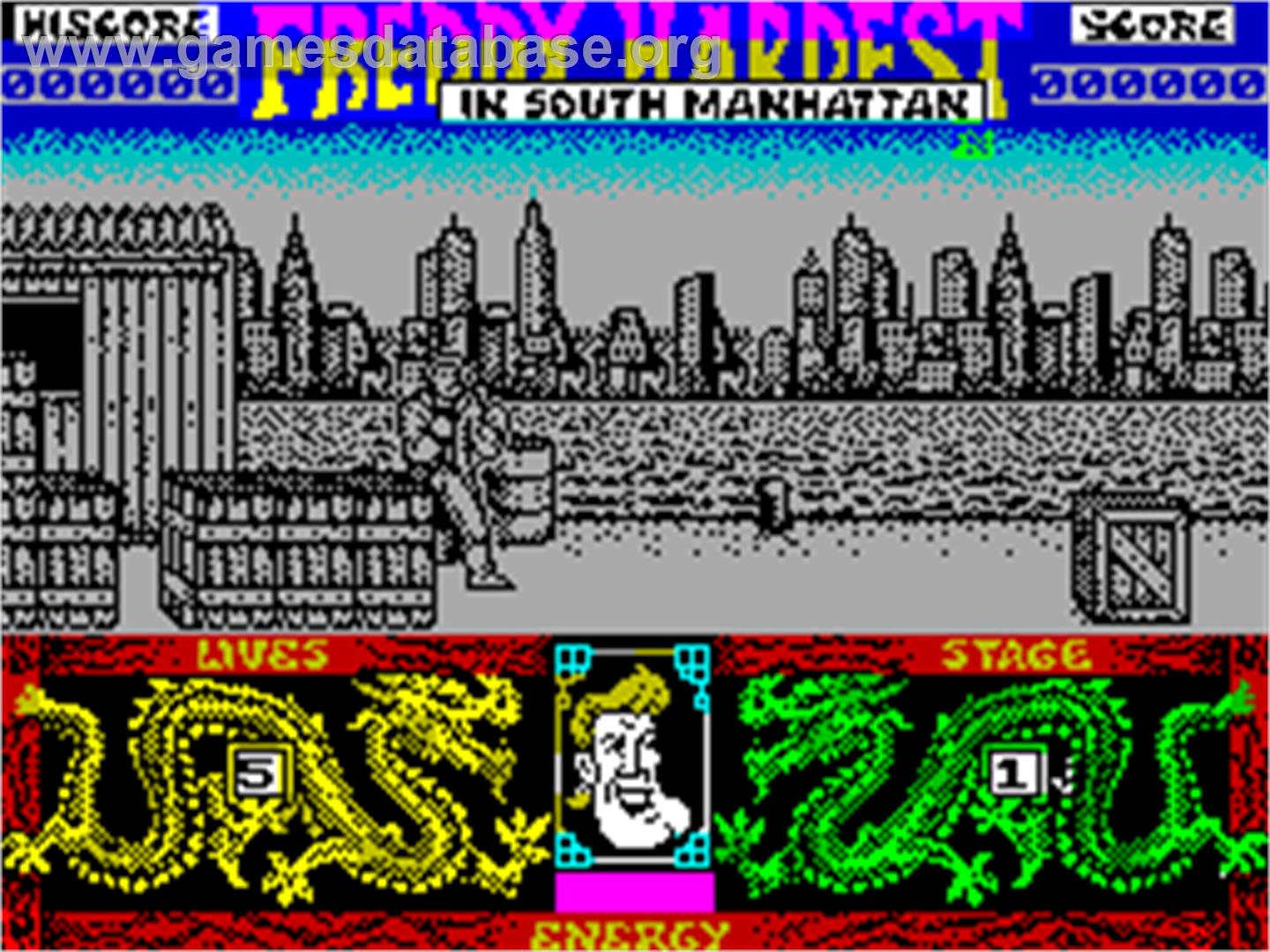 Freddy Hardest in South Manhattan - Sinclair ZX Spectrum - Artwork - In Game