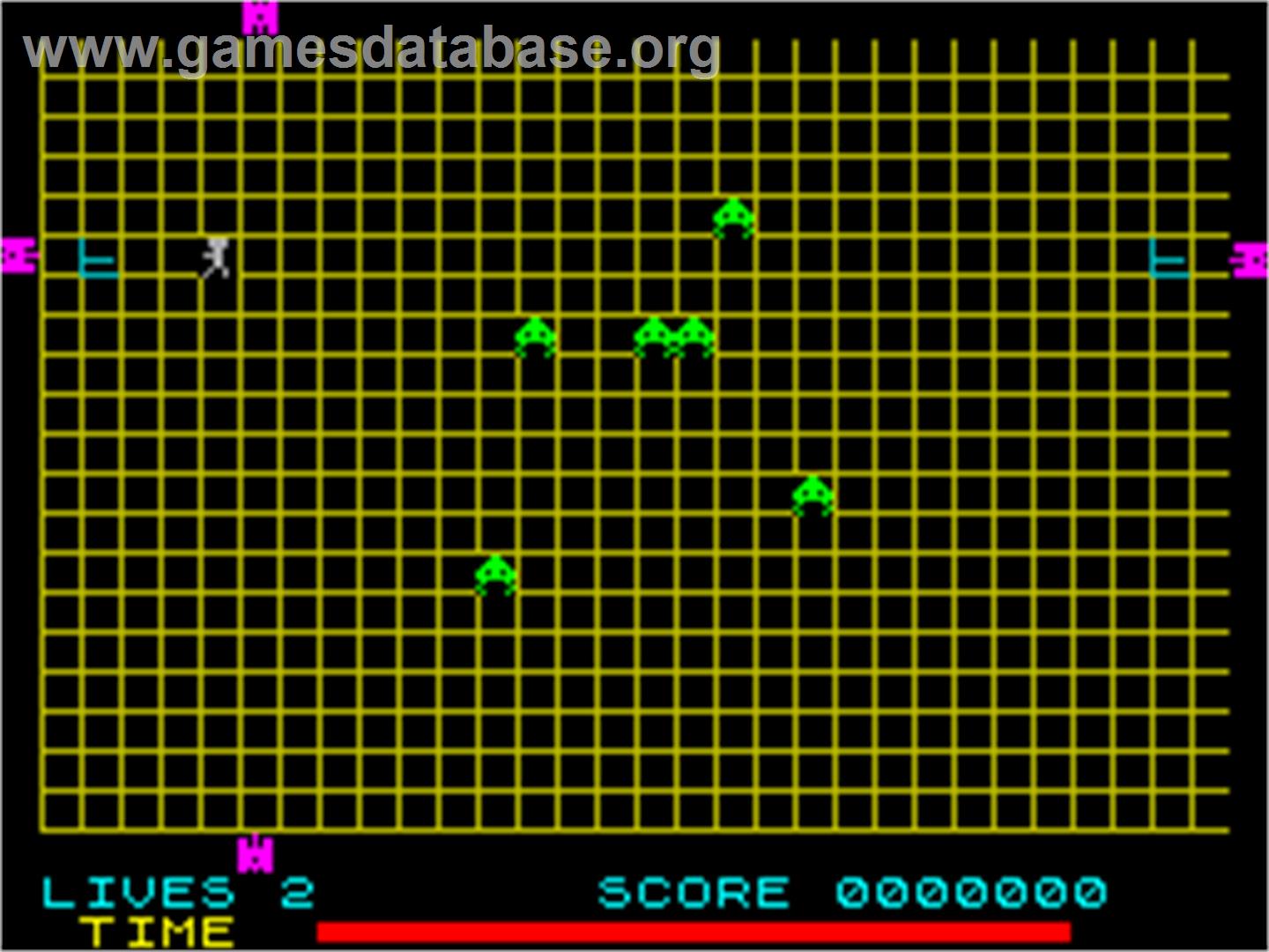 Grid Run And Pontoon - Sinclair ZX Spectrum - Artwork - In Game