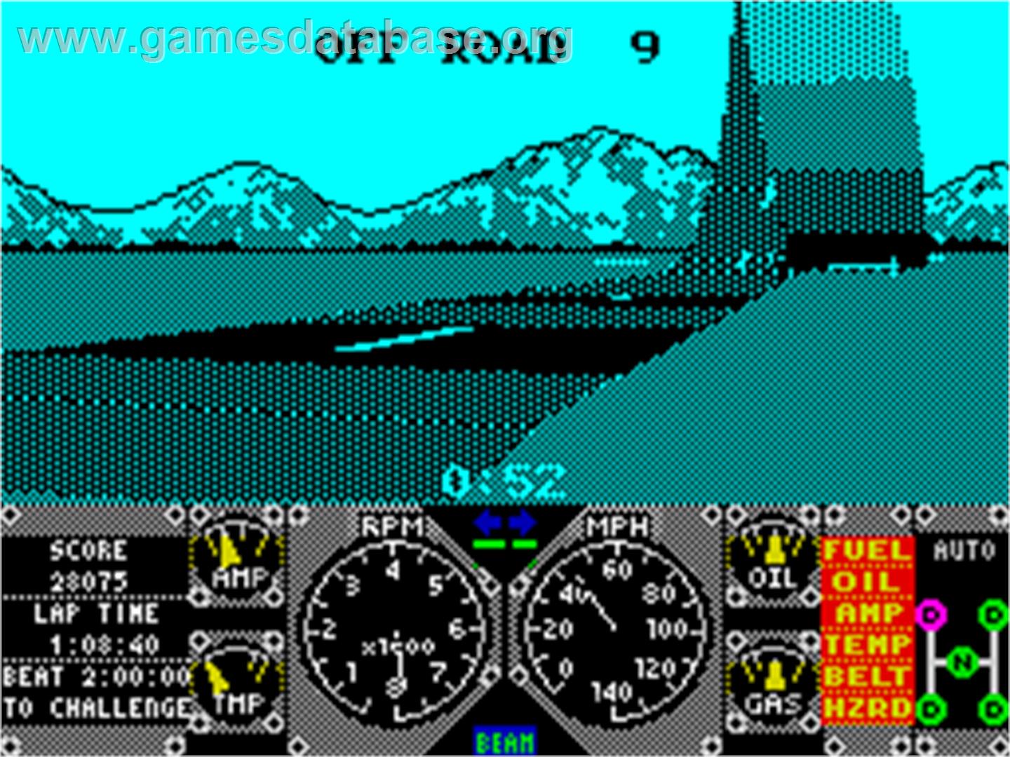 Hard Drivin' - Sinclair ZX Spectrum - Artwork - In Game