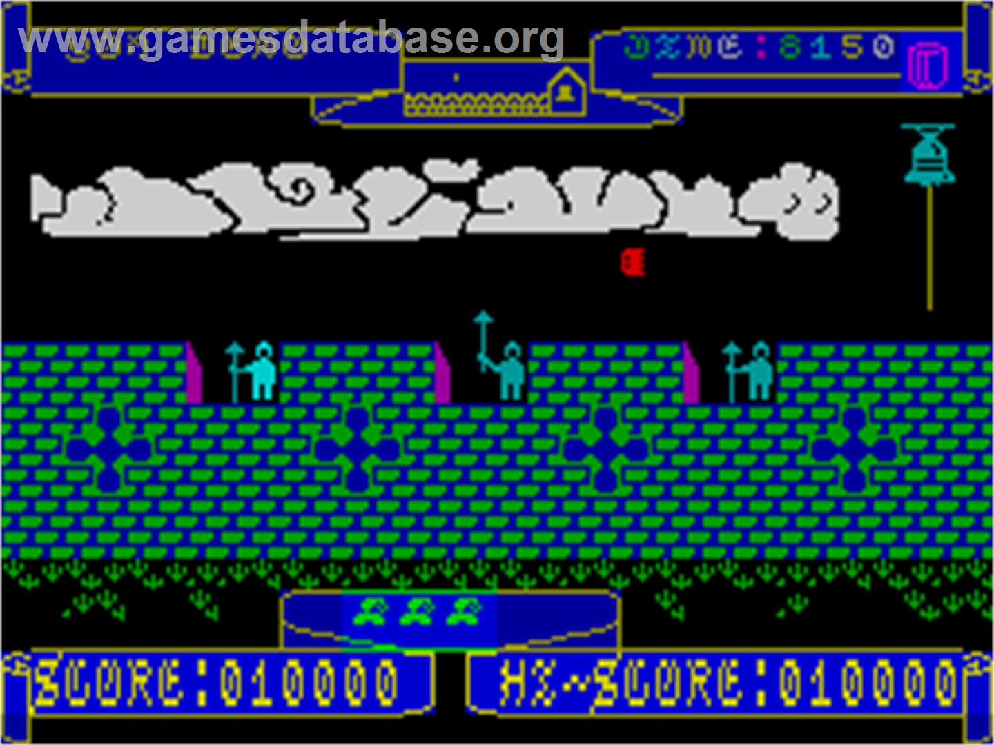 Hunchy - Sinclair ZX Spectrum - Artwork - In Game