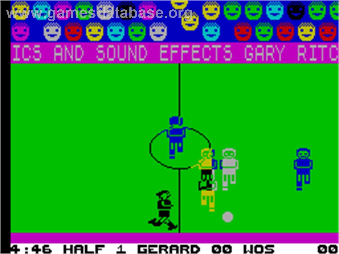 Indoor Soccer - Sinclair ZX Spectrum - Artwork - In Game