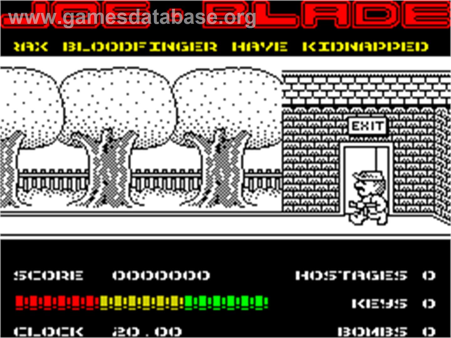 Joe Blade - Sinclair ZX Spectrum - Artwork - In Game