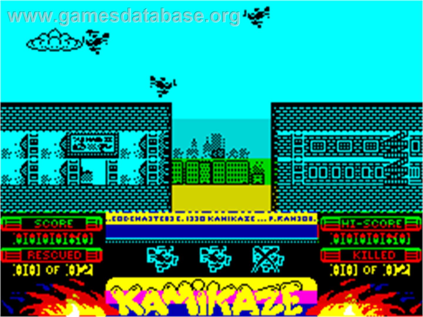 Kamikaze - Sinclair ZX Spectrum - Artwork - In Game