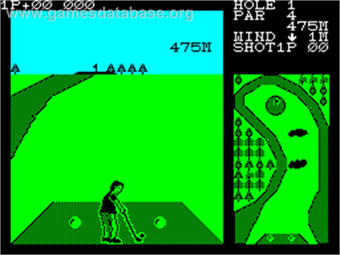 Konami's Golf - Sinclair ZX Spectrum - Artwork - In Game