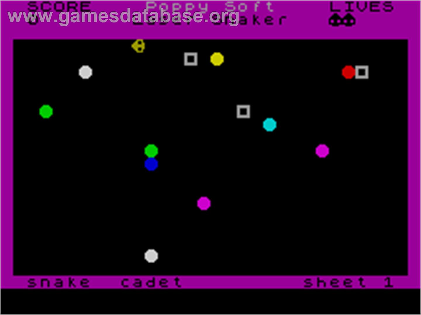 Laser Snaker - Sinclair ZX Spectrum - Artwork - In Game