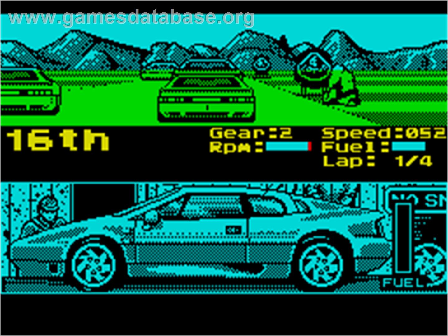 Lotus Esprit Turbo Challenge - Sinclair ZX Spectrum - Artwork - In Game