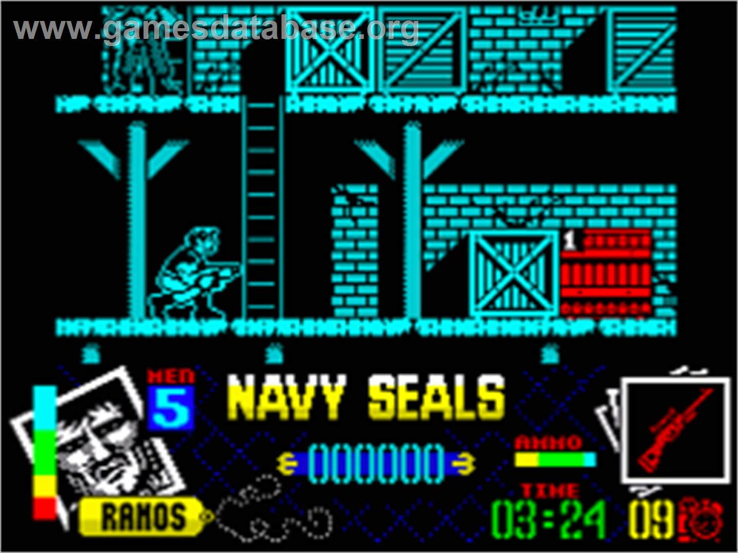 Navy Seals - Sinclair ZX Spectrum - Artwork - In Game