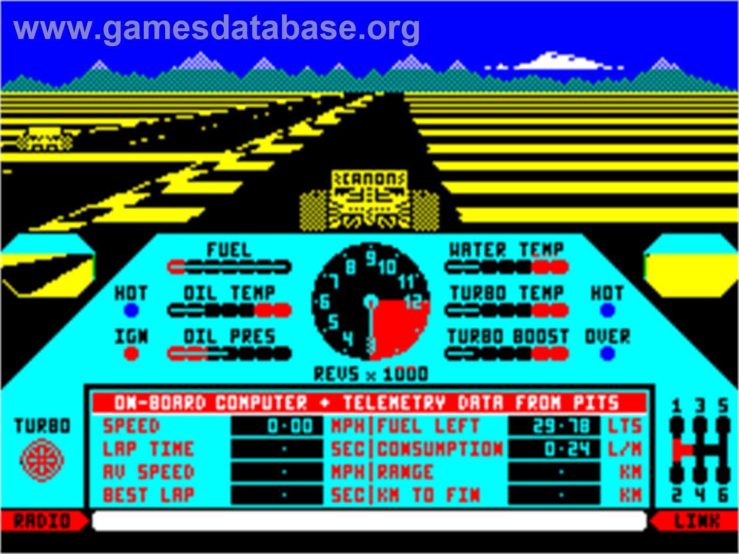 Nigel Mansell's Grand Prix - Sinclair ZX Spectrum - Artwork - In Game