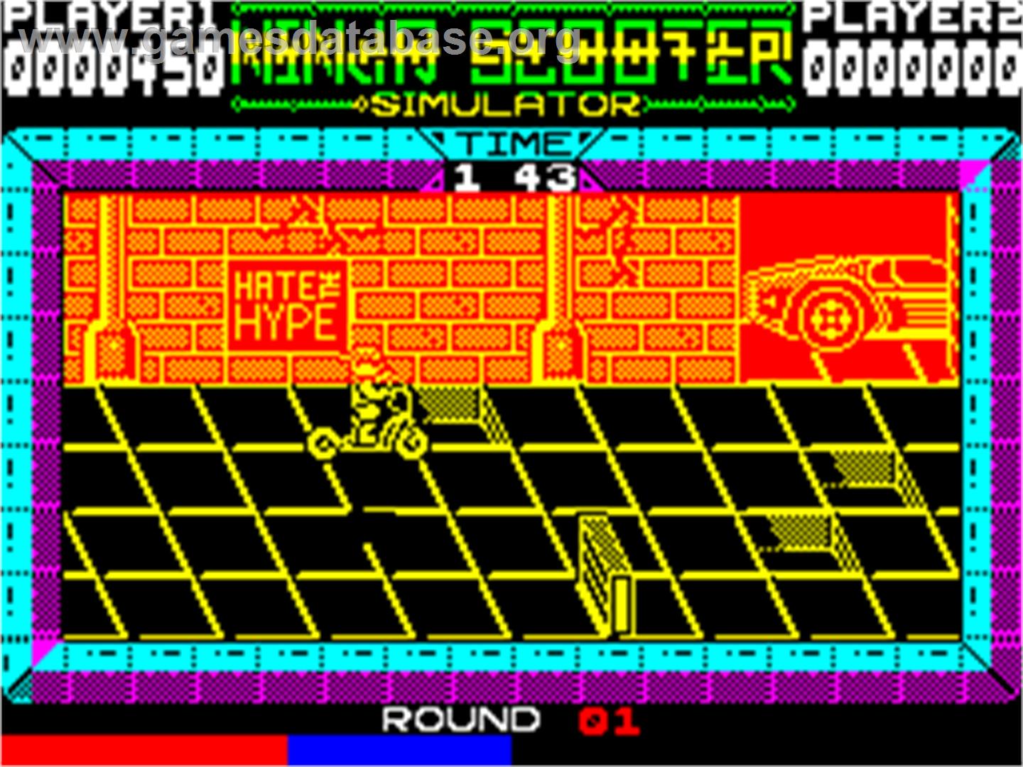 Ninja Scooter Simulator - Sinclair ZX Spectrum - Artwork - In Game